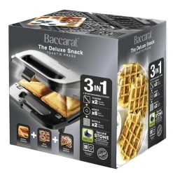Baccarat The Deluxe Snack 3 In 1 Toastie Press -Breville Sales Store 1040715 BC TOASTIE PRESS 3IN1 SS PACKAGING