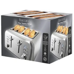 Baccarat The Toasty Slice 4 Slice Toaster Stainless Steel -Breville Sales Store 1040721 BC TOASTER 4 SLICE SS PACKAGING
