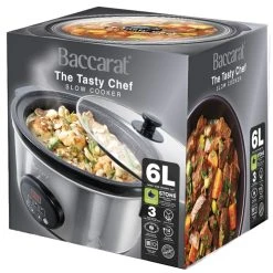Baccarat The Tasty Chef 6L Slow Cooker -Breville Sales Store 1040737 BC STONE SLOW COOKER 6L SS PACKAGING