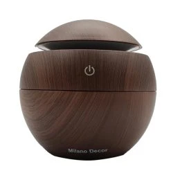 Milano USB Diffuser With 10 Pack Of Aroma Oils Dark Wood Grain