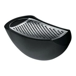 Alessi Parmenide Steel Grater 15.3 X 7.5 X 6.7cm Black