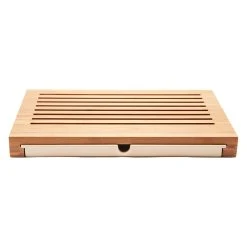 Alessi Sbriciola Bamboo Bread Board With Crumb Catcher 42 X 27 X 4.5cm