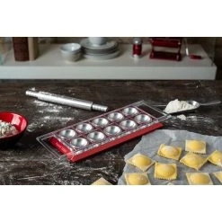 Marcato Ravioli Tablet With Rolling Pin Red 6 Marcato Ravioli Tablet With Rolling Pin Red -Breville Sales Store DKS 2773 3