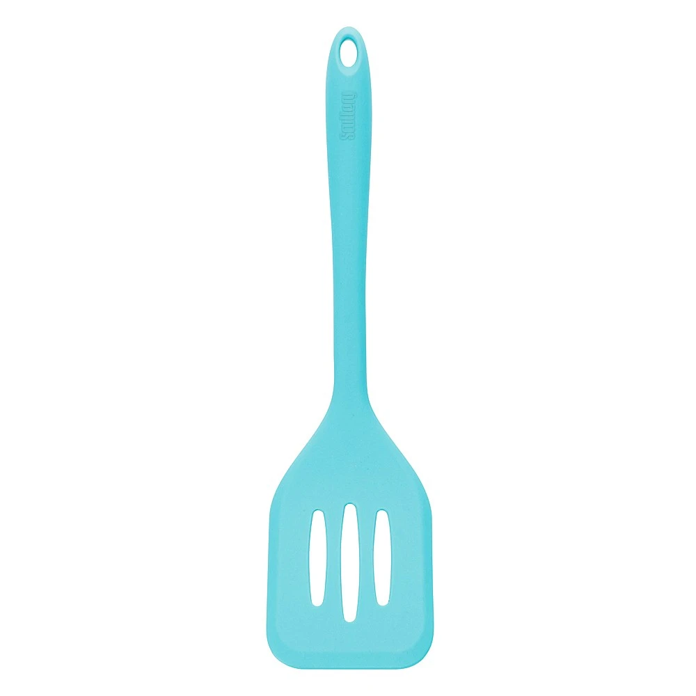 Scullery Kolori Silicone Slotted Turner 31cm Teal 1 Scullery Kolori Silicone Slotted Turner 31cm Teal