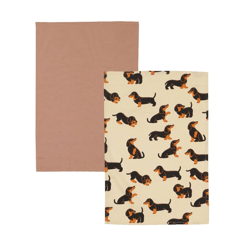 Ambrosia Set Of 2 Cotton Tea Towel Dachshund 1 Ambrosia Set Of 2 Cotton Tea Towel Dachshund