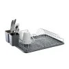 Scullery Pura II Low Dish Rack & Mat Grey