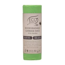 Eco Basics 10 Piece Biodegradable Garbage Bags Set Small 50L