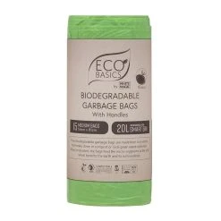 Eco Basics 15 Piece Biodegradable Garbage Bags Set Small 20L