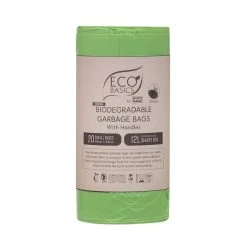 Eco Basics 20 Piece Biodegradable Garbage Bags Set Small 12L