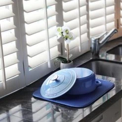 White Magic Eco Cloth Dish Drying Mat Denim Blue -Breville Sales Store JTY WMMFDMD 3