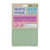 White Magic Eco Cloth Dish Drying Mat Olive Green