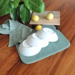 White Magic Eco Cloth Dish Drying Mat Olive Green -Breville Sales Store JTY WMMFDMO 3