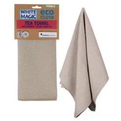 White Magic Tea Towel Pebble