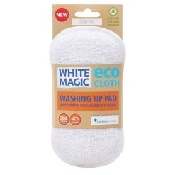 Breville Sales Store 40 White Magic Eco Cloth Washing Up Scrubbing Pad Snow White