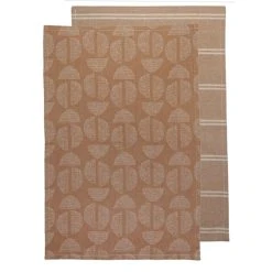 Ladelle Splice Set Of 2 Kitchen Towels Ginger