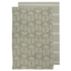 Ladelle Splice Set Of 2 Kitchen Towels Moss