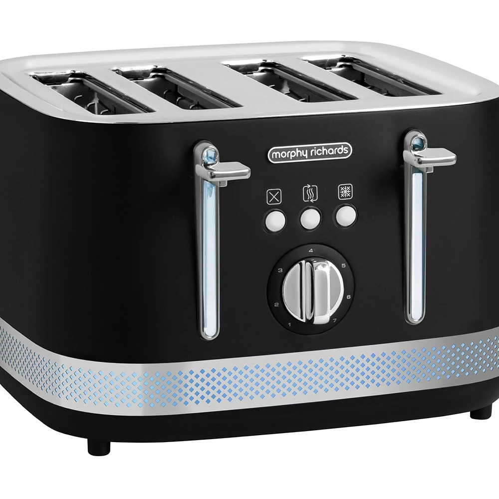 Morphy Richards Illumination 4-Slice Toaster - Black 1 Morphy Richards Illumination 4-Slice Toaster - Black