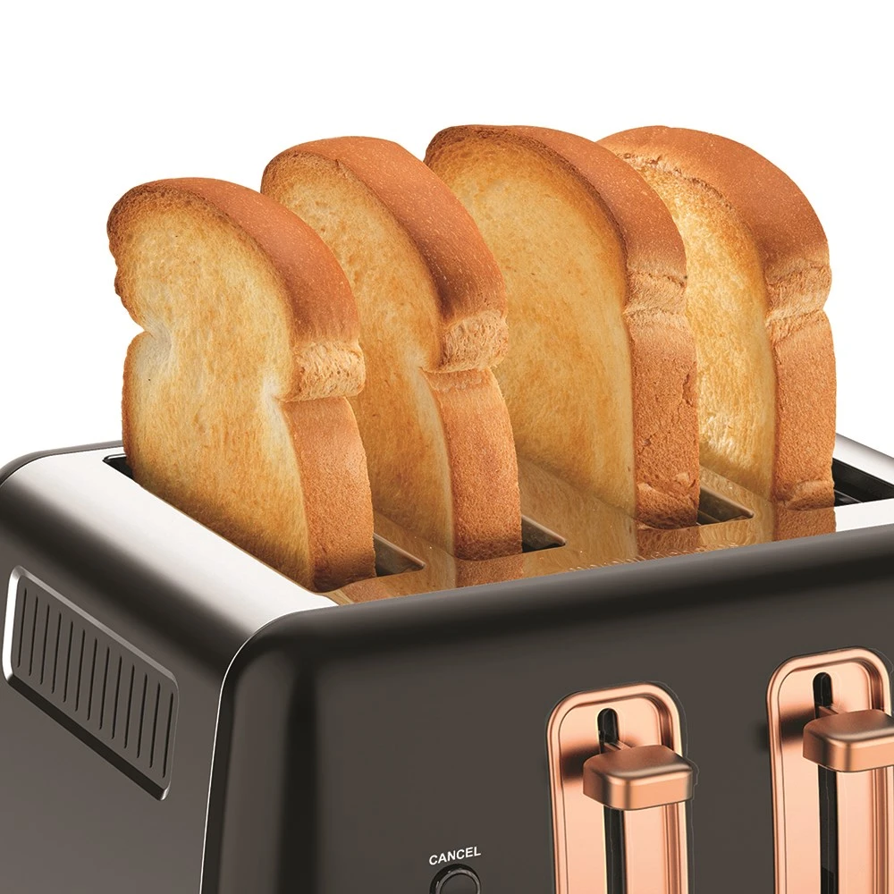 Morphy Richards Ascend Rose Gold 4 Slice Toaster Matte Black 3 Morphy Richards Ascend Rose Gold 4 Slice Toaster Matte Black - Image 3