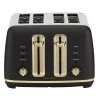 Morphy Richards Ascend Soft Gold 4 Slice Toaster Satin Black