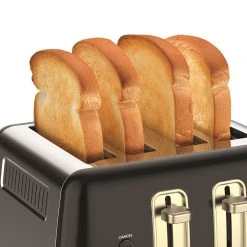 Morphy Richards Ascend Soft Gold 4 Slice Toaster Satin Black -Breville Sales Store MOR MRSGT4B 3