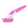 Scruba-Dub Silicone Dish Brush With Soap Dispenser 25cm Pink