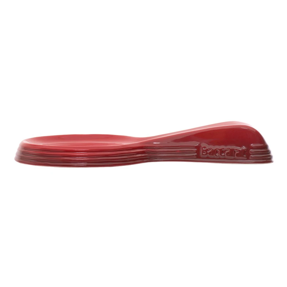 Baccarat Le Connoisseur Dolomite Spoon Rest 25cm Red 2 Baccarat Le Connoisseur Dolomite Spoon Rest 25cm Red - Image 2