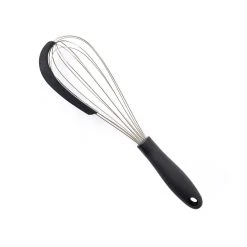 Easy Grips Whisk With Silicone Scraper Black