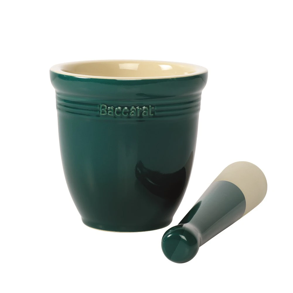 Baccarat Le Connoisseur Mortar & Pestle Teal 2 Baccarat Le Connoisseur Mortar & Pestle Teal - Image 2