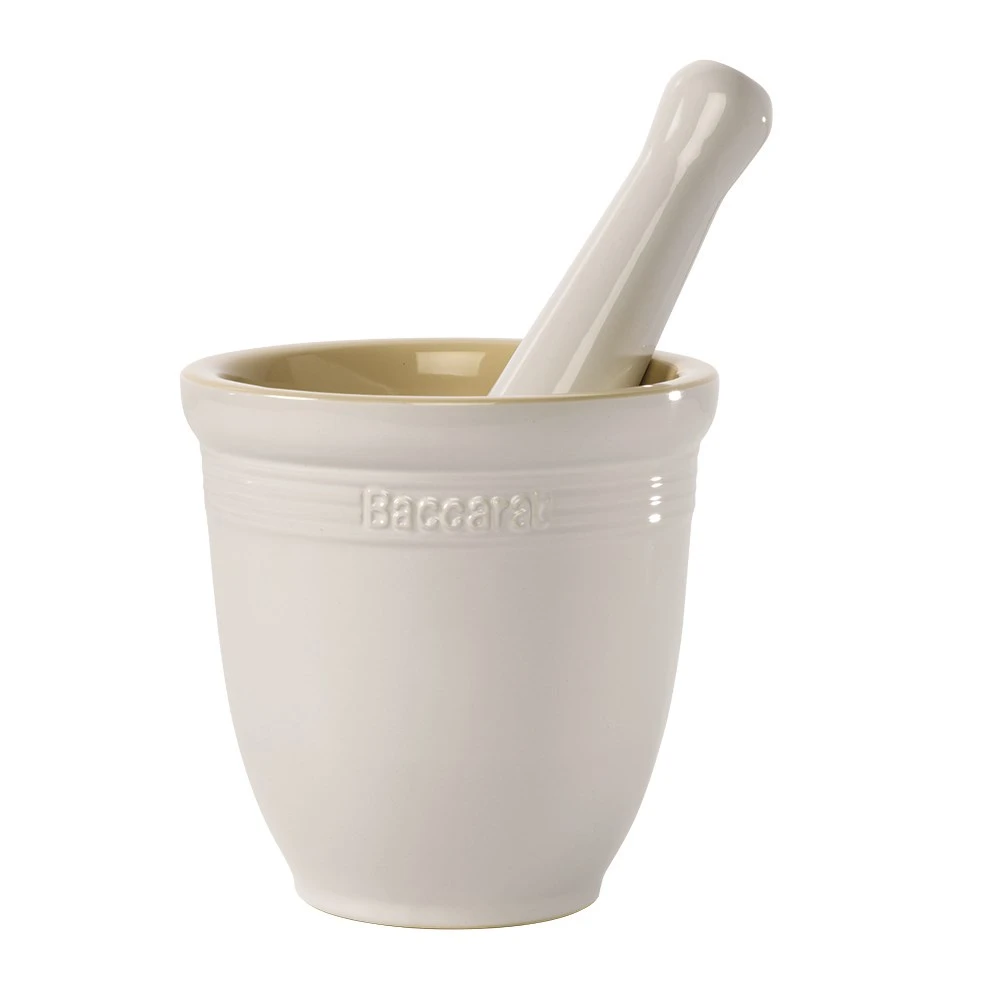 Baccarat Le Connoisseur Mortar & Pestle White 1 Baccarat Le Connoisseur Mortar & Pestle White