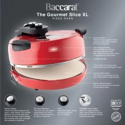 Baccarat The Gourmet Slice XL Pizza Oven Red -Breville Sales Store PCP 1039318 4