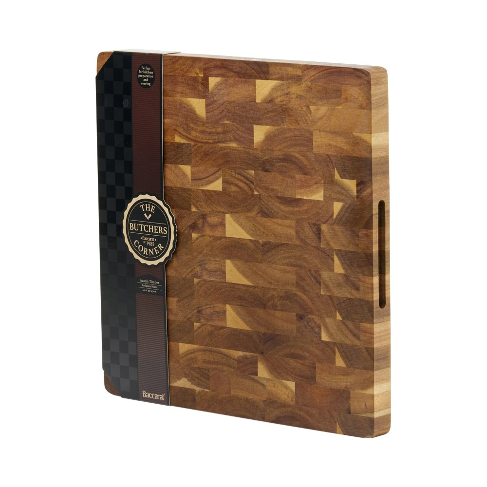 Baccarat Butchers Corner Acacia Timber End Grain Board 40cm 1 Baccarat Butchers Corner Acacia Timber End Grain Board 40cm