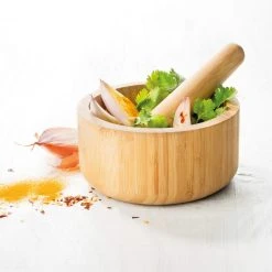 Baccarat Spice Market Bosco Bamboo Mortar & Pestle -Breville Sales Store PCP 1040825 3