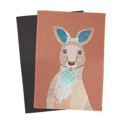 Alex Liddy Frankie B III Teatowel Set Kangaroo