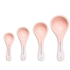 Alex Liddy Fiore Set Of 4 Measure Spoons Pink