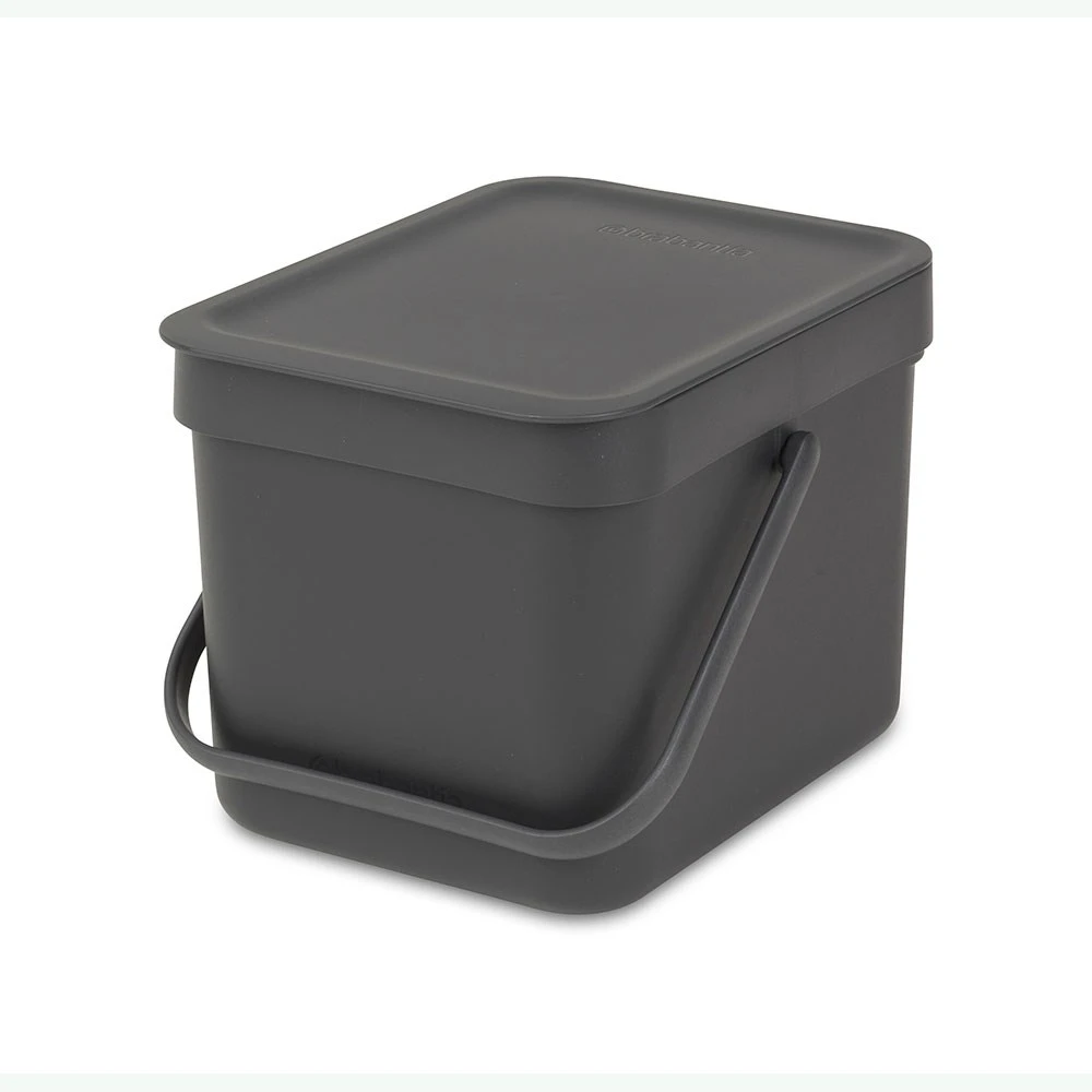 Brabantia Sort & Go Waste Bin 6L Grey 1 Brabantia Sort & Go Waste Bin 6L Grey