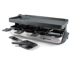 Swissmar Valais 8-Person Raclette Party Grill With Reversible Grill Plate Silver Base