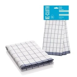 E-Cloth Classic Check Tea Towel Blue